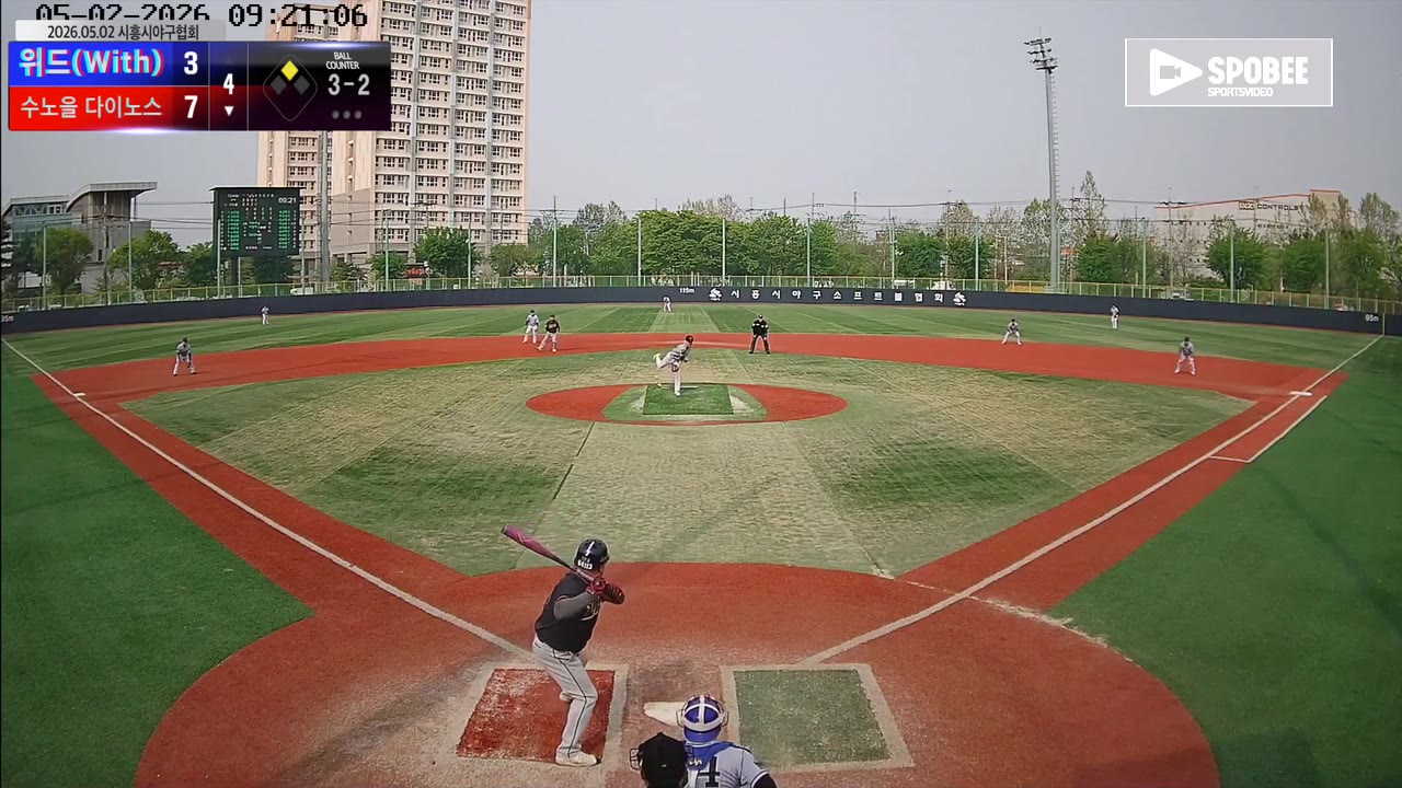 이상호(100번, 수노을 다이노스) 1루타 클립 | vs 위드(With) | 5/2 (소망야구장)