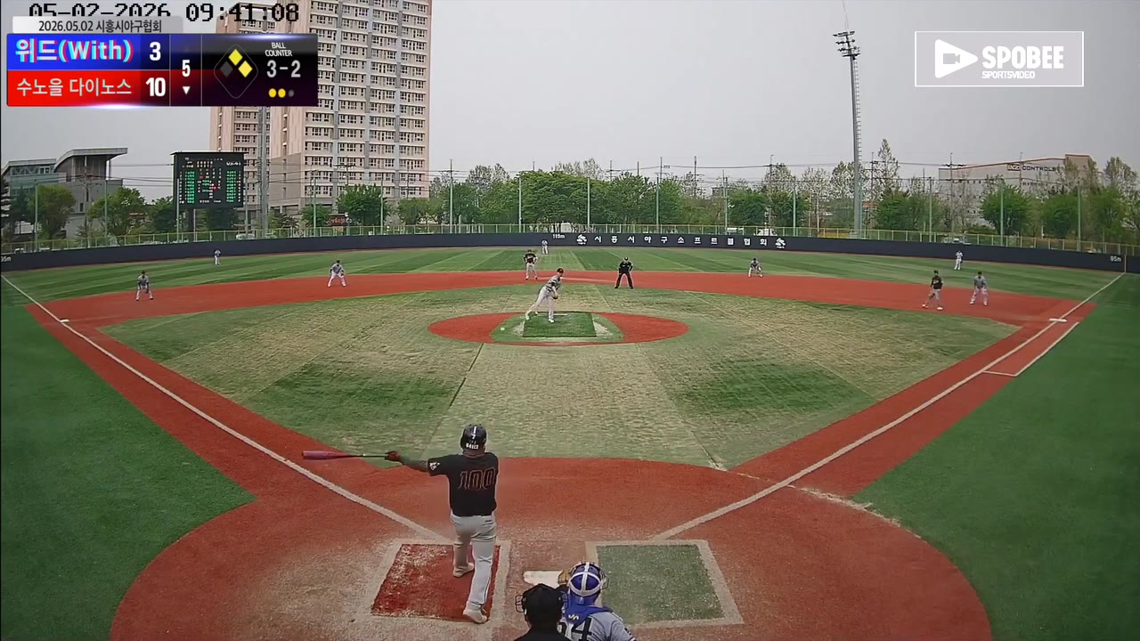 이상호(100번, 수노을 다이노스) 1루타 클립 | vs 위드(With) | 5/2 (소망야구장)