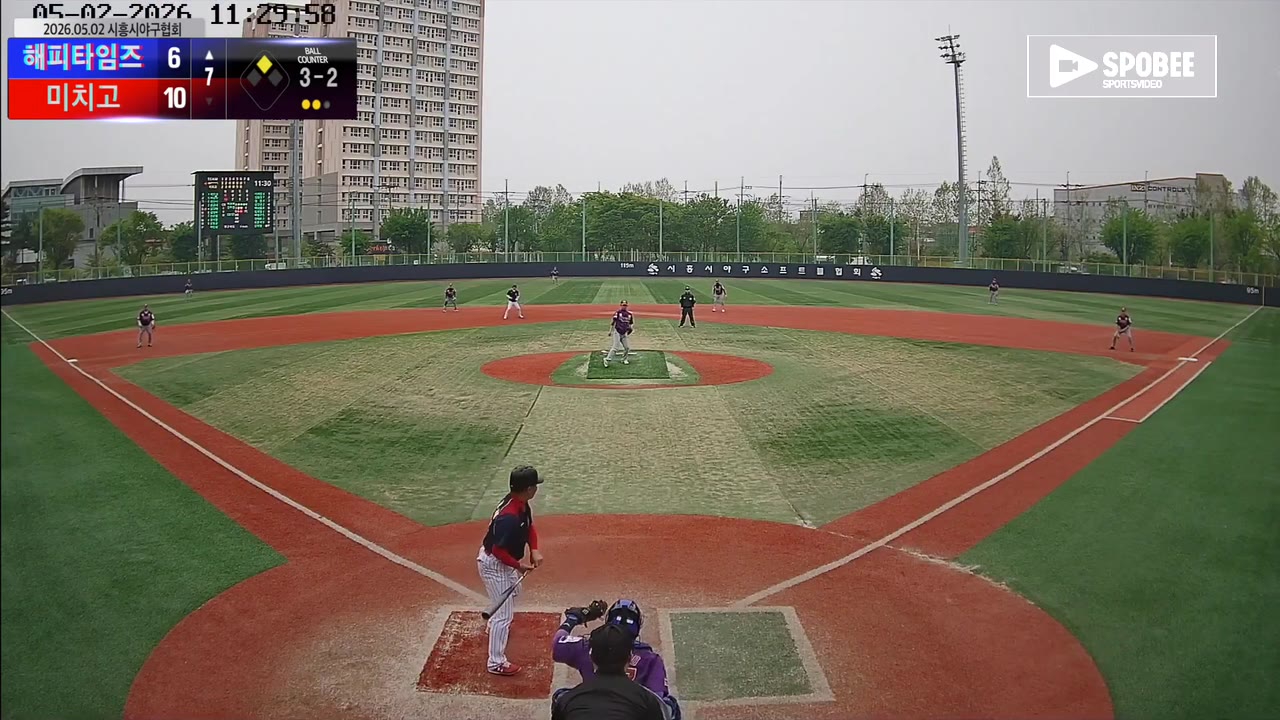 김강태(8번, 해피타임즈) 볼넷 클립 | vs 미치고 | 5/2 (소망야구장)