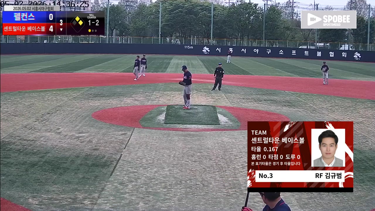센트럴타운, 3회 말 5득점 앞세워 펠컨스에 10-3 승리