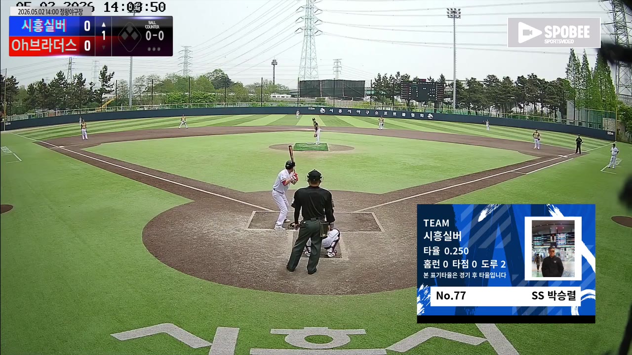 박승렬(77번, 시흥실버) 실책 클립 | vs Oh브라더스 | 5/2 (정왕야구장)