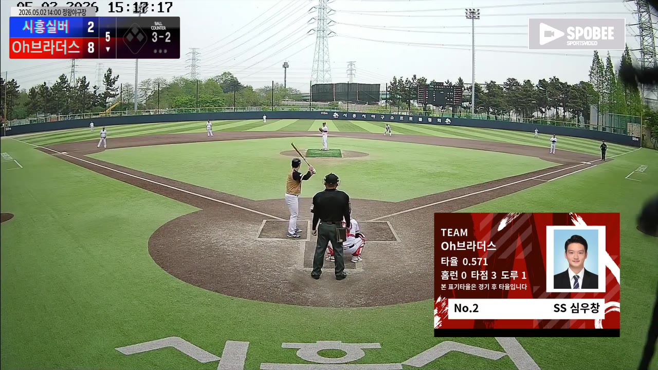 심우창(2번, Oh브라더스) 홈런 클립 | vs 시흥실버 | 5/2 (정왕야구장)