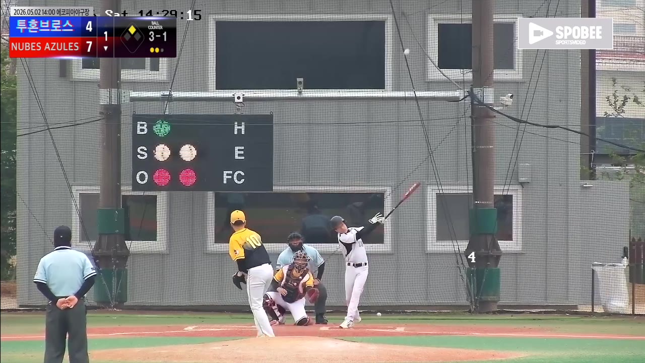 전찬구(73번, NUBES AZULES) 실책 클립 | vs 투혼브로스 | 5/2 (에코피아야구장)