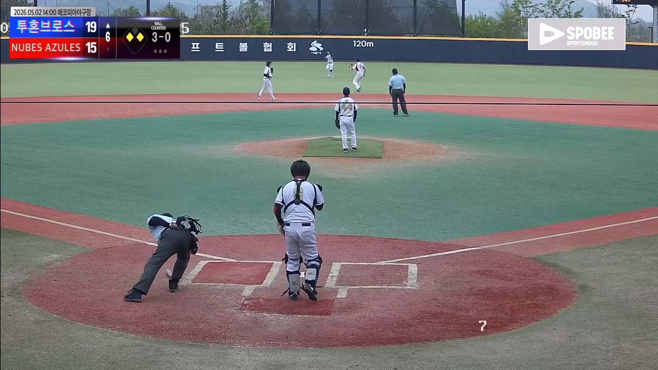 강호정(55번, 투혼브로스) 희생플라이 클립 | vs NUBES AZULES | 5/2 (에코피아야구장)