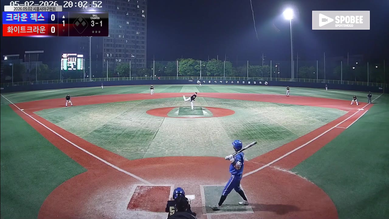 박길성(77번, 크라운 젝스) 볼넷 클립 | vs 화이트크라운 | 5/2 (소망야구장)