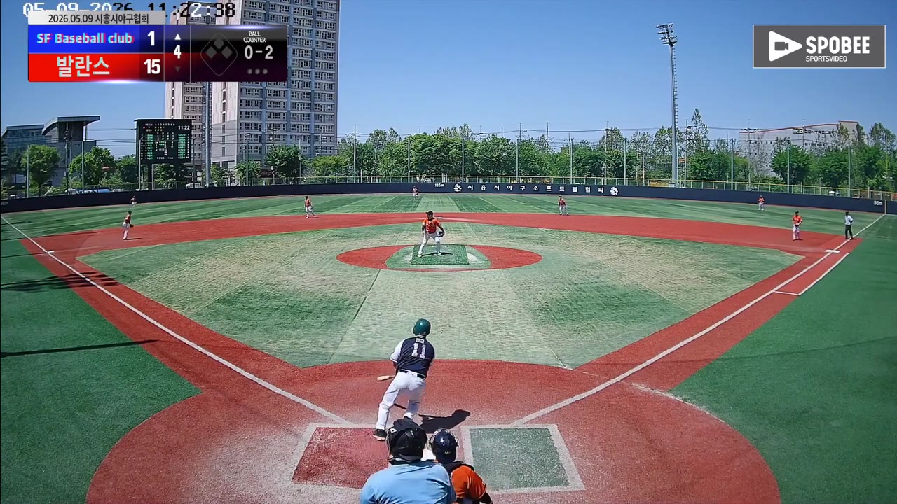 배훈(11번, SF Baseball club) 1루타 클립 | vs 발란스 | 5/9 (소망야구장)