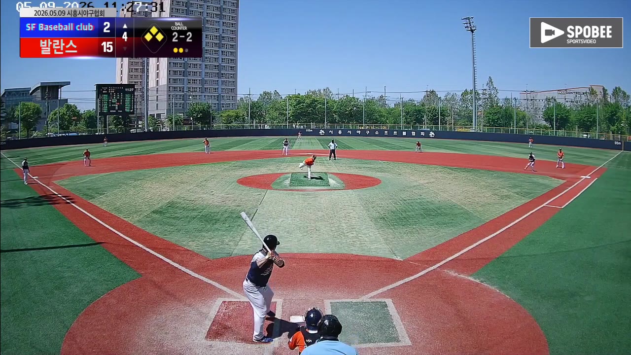 윤재천(16번, SF Baseball club) 1루타 클립 | vs 발란스 | 5/9 (소망야구장)