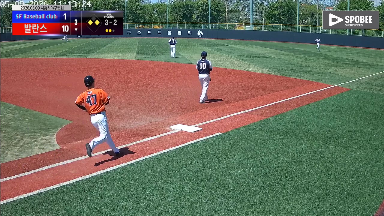 최복성(47번, 발란스) 1루타 클립 | vs SF Baseball club | 5/9 (소망야구장)