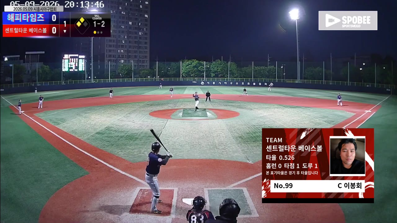 센트럴타운, 6회 말 5득점으로 해피타임즈에 9-8 재역전