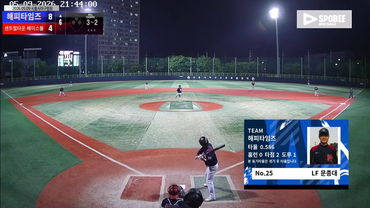 문종대(25번, 해피타임즈) 볼넷 클립 | vs 센트럴타운 베이스볼 | 5/9 (소망야구장)