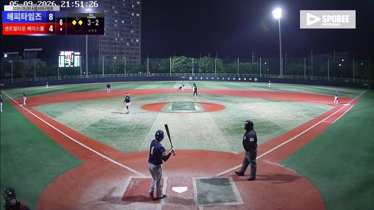 이종무(1번, 센트럴타운 베이스볼) 3루타 클립 | vs 해피타임즈 | 5/9 (소망야구장)