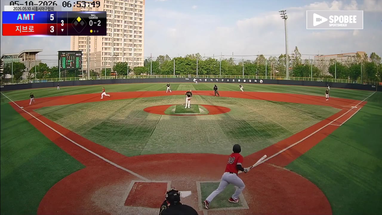 정인수(30번, 지브로) 2루타 클립 | vs AMT | 5/10 (소망야구장)