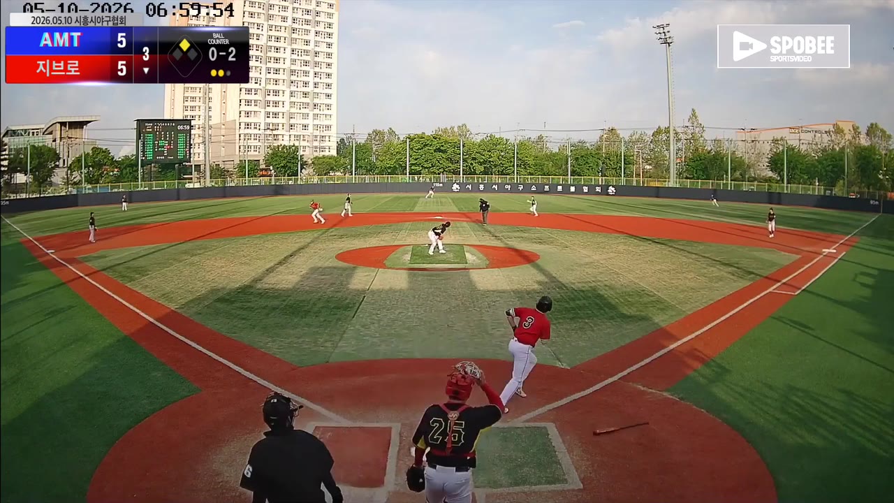 박상범(3번, 지브로) 1루타 클립 | vs AMT | 5/10 (소망야구장)