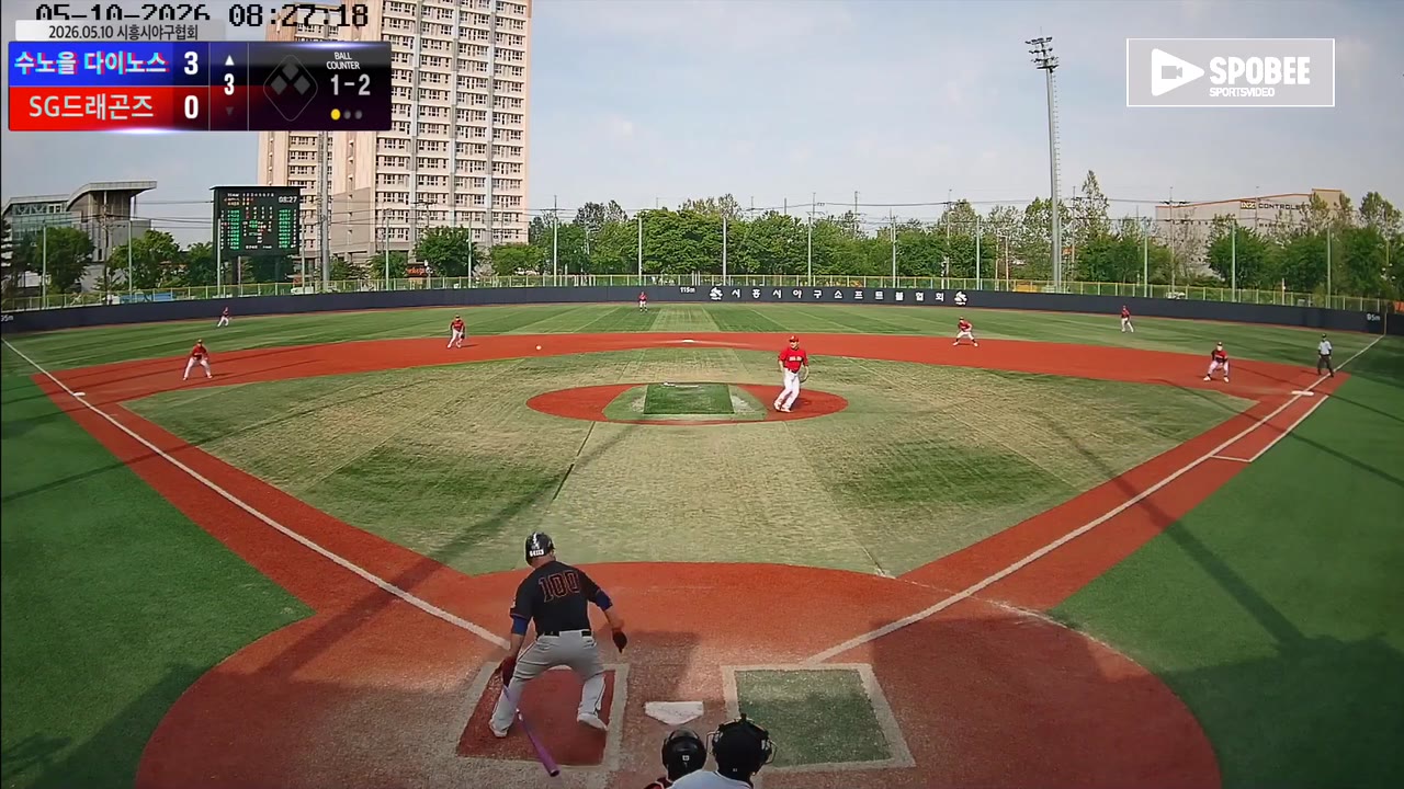 이상호(100번, 수노을 다이노스) 실책 클립 | vs SG드래곤즈 | 5/10 (소망야구장)