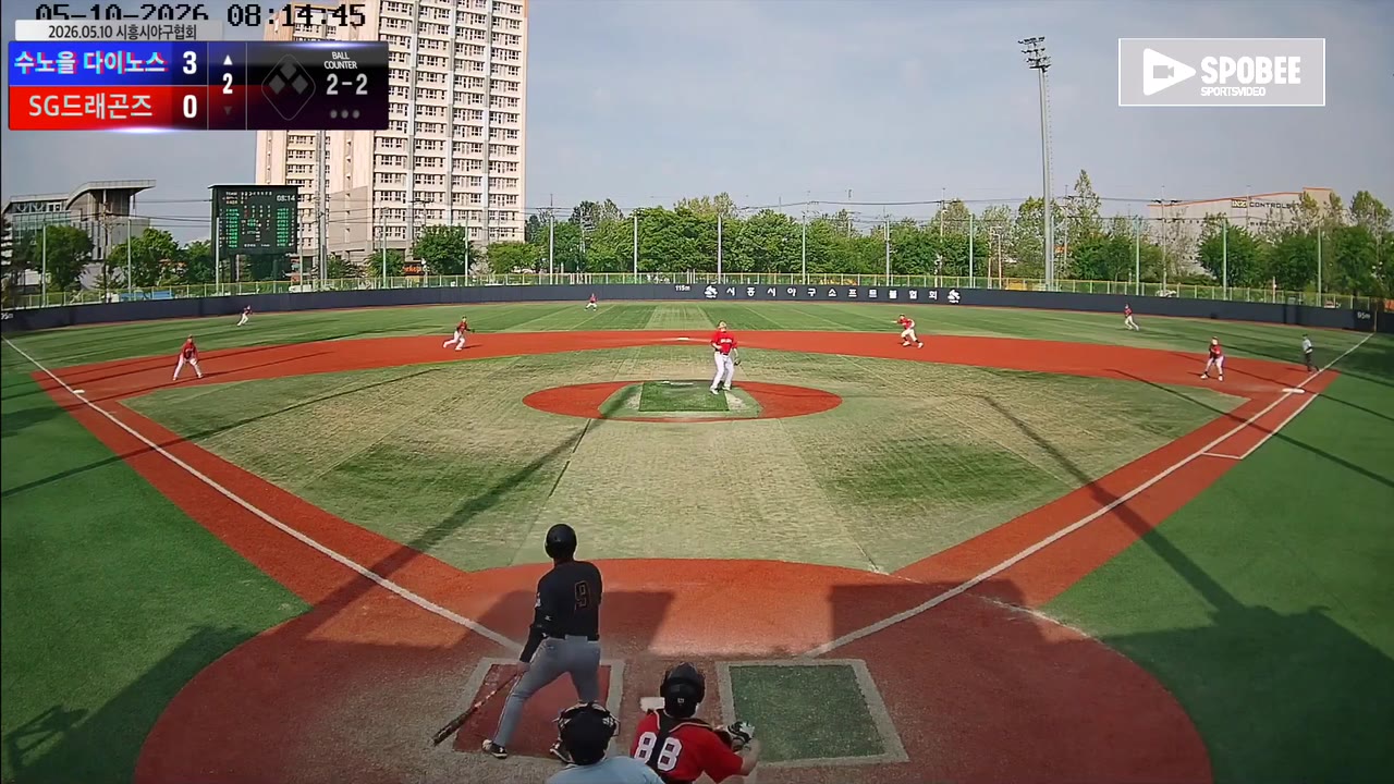 정재철(9번, 수노을 다이노스) 1루타 클립 | vs SG드래곤즈 | 5/10 (소망야구장)