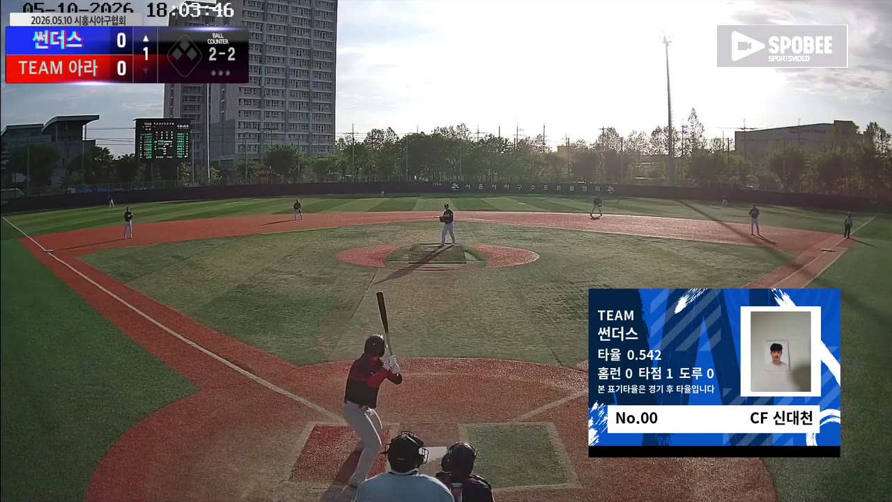 신대천(0번, 썬더스) 삼진 클립 | vs TEAM 아라 | 5/10 (소망야구장)