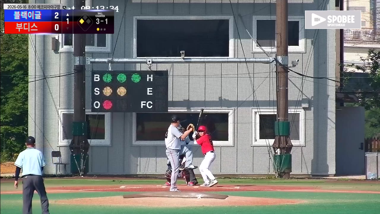 김성주(90번, 블랙이글) 볼넷 클립 | vs 부디스 | 5/16 (에코피아야구장)