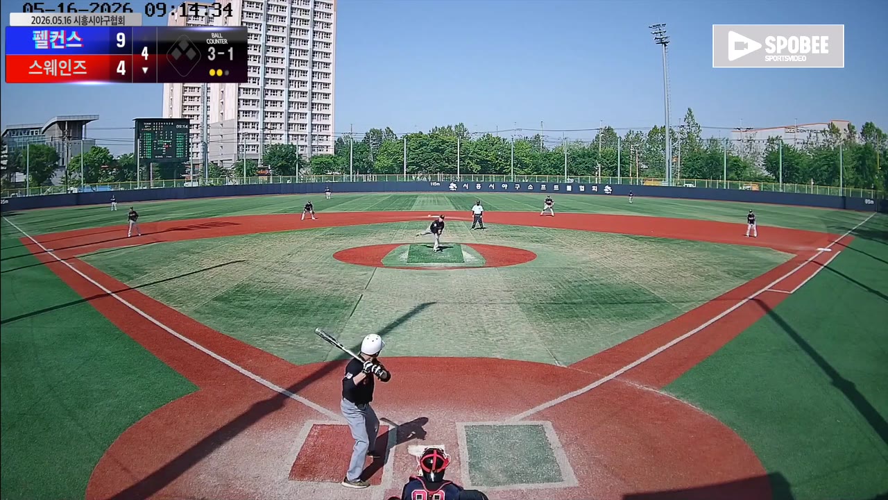안상정(98번, 스웨인즈) 볼넷 클립 | vs 펠컨스 | 5/16 (소망야구장)