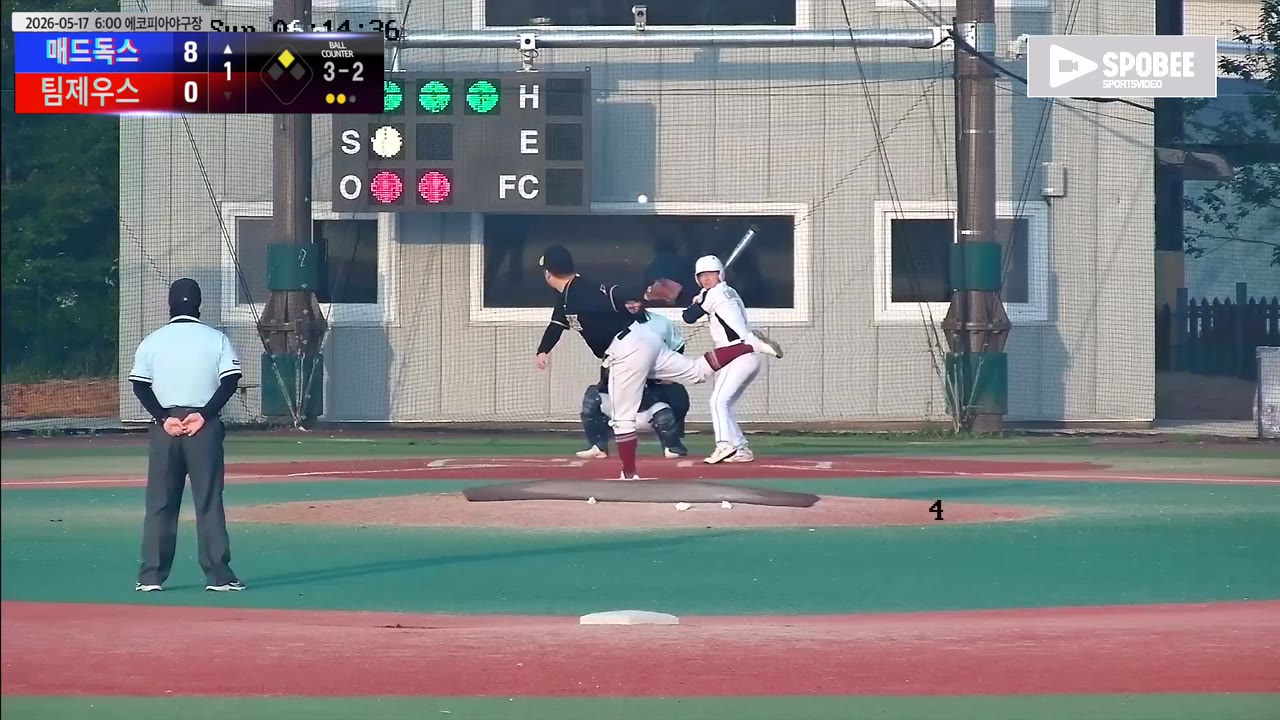임철수(1번, 매드독스) 볼넷 클립 | vs 팀제우스 | 5/17 (에코피아야구장)