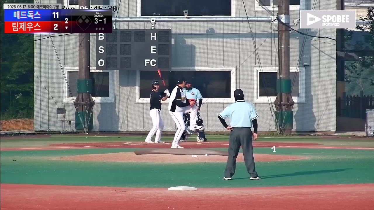 최승원(7번, 팀제우스) 볼넷 클립 | vs 매드독스 | 5/17 (에코피아야구장)