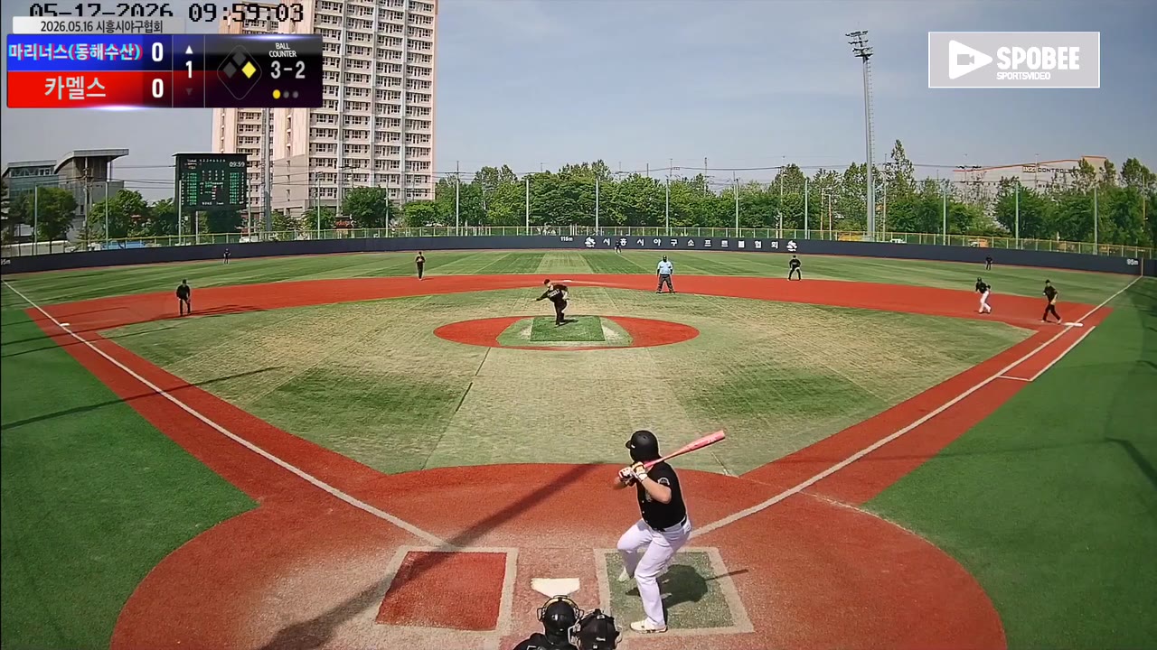 이정현(21번, 마리너스(동해수산)) 볼넷 클립 | vs 카멜스 | 5/17 (소망야구장)