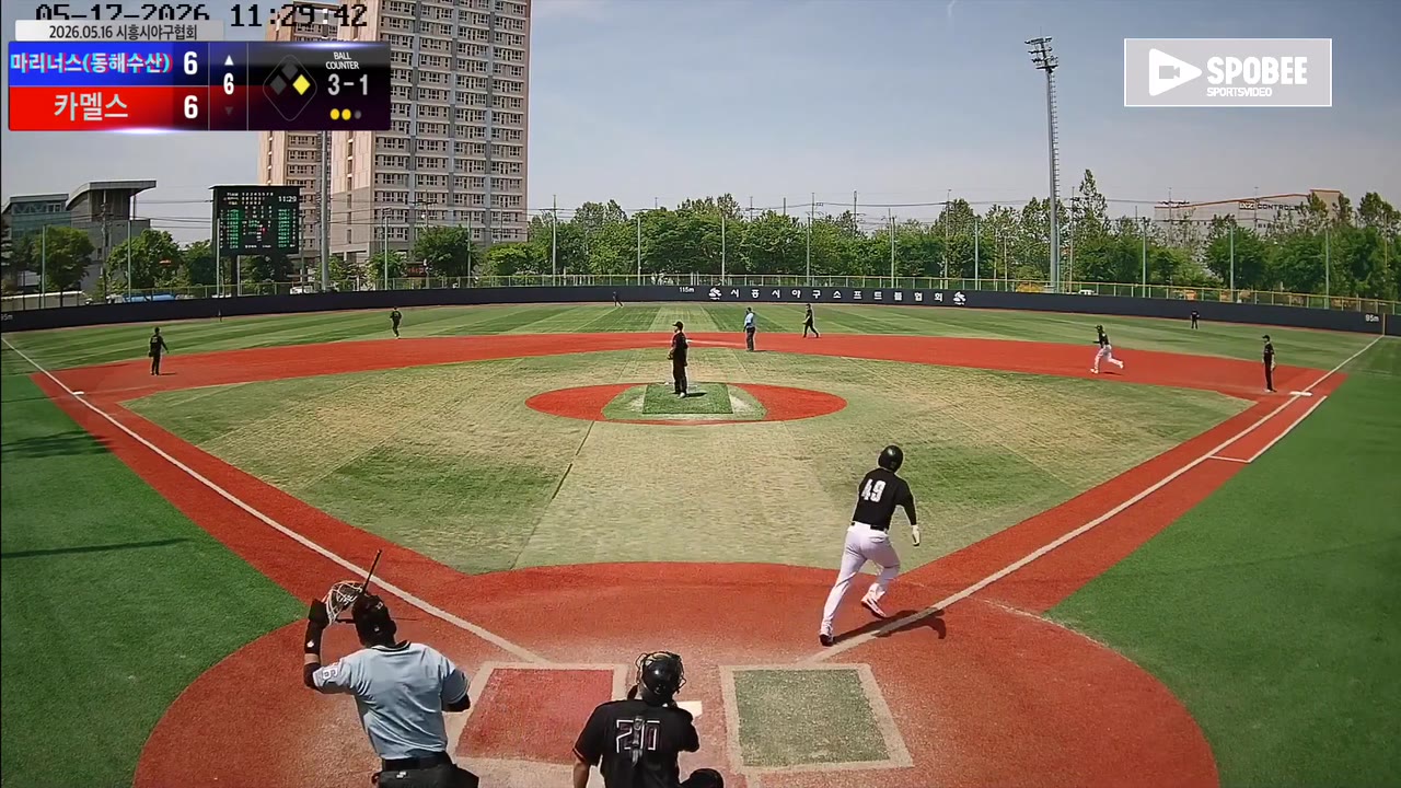 이정훈(20번, 마리너스(동해수산)) 1루타 클립 | vs 카멜스 | 5/17 (소망야구장)