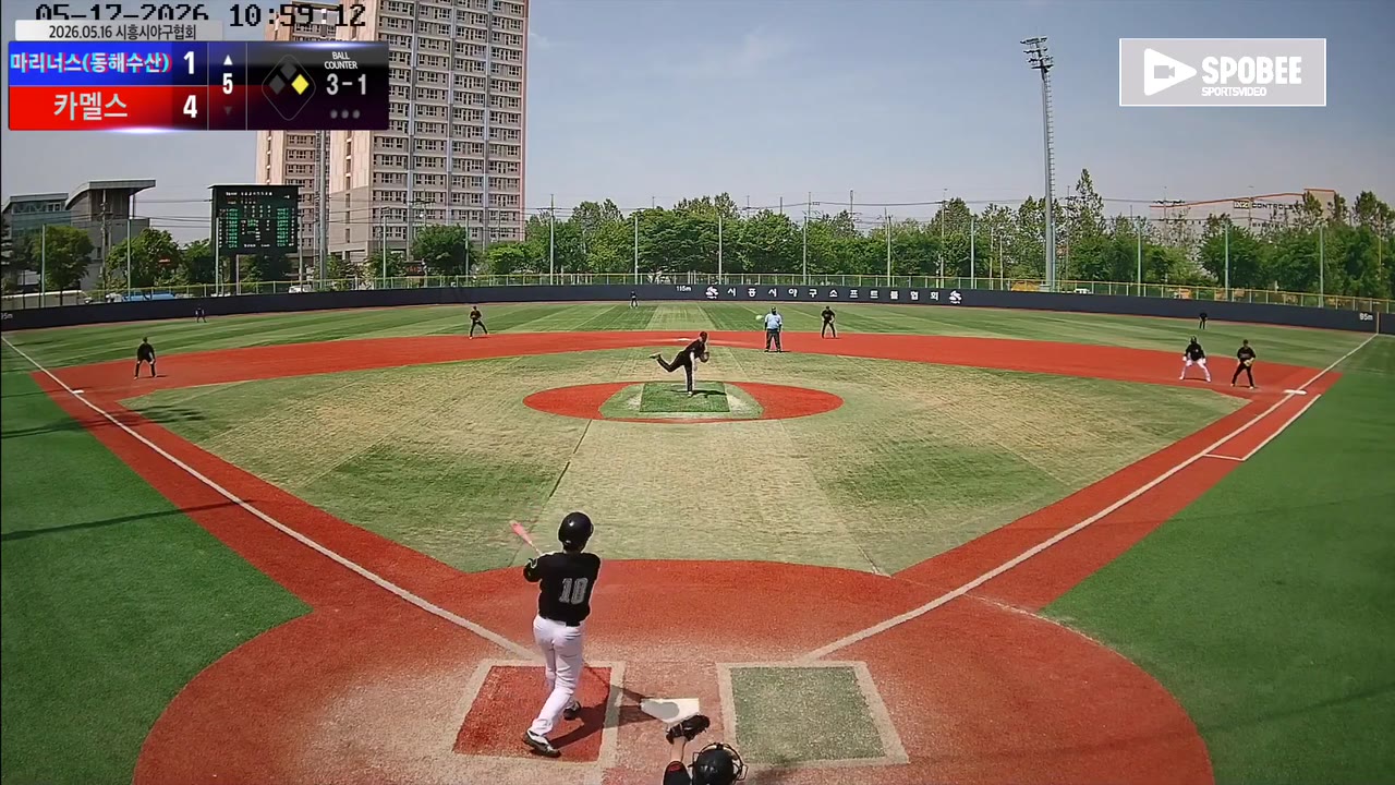 서영수(10번, 마리너스(동해수산)) 2루타 클립 | vs 카멜스 | 5/17 (소망야구장)