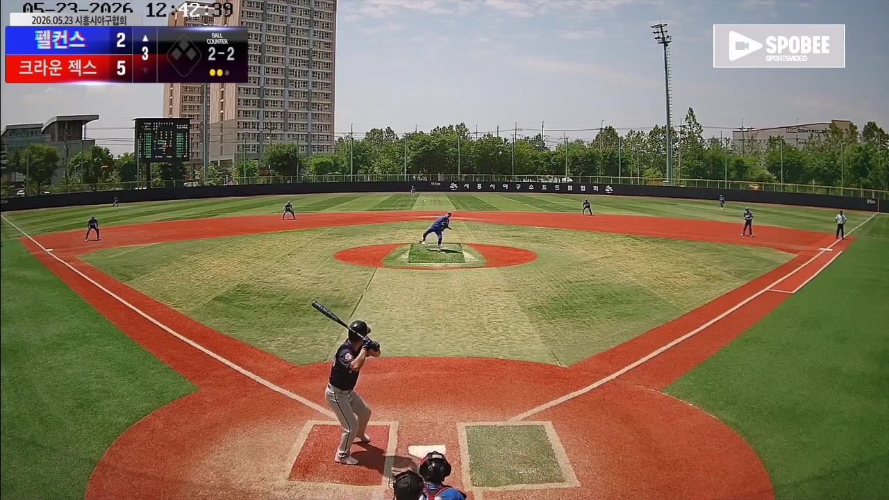 박인욱(25번, 펠컨스) 1루타 클립 | vs 크라운 젝스 | 5/23 (소망야구장)
