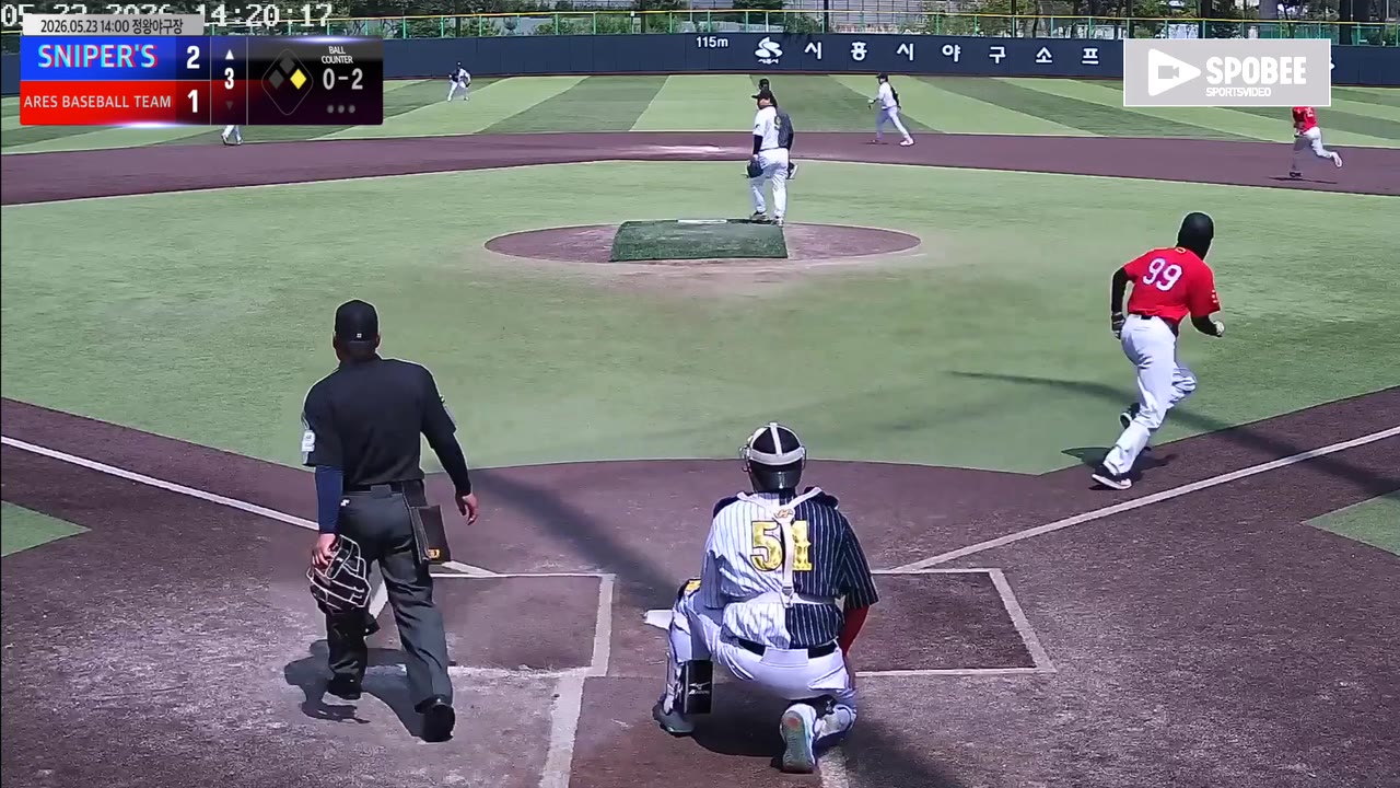강보석(11번, SNIPER'S) 1루타 클립 | vs ARES BASEBALL TEAM(ASURA) | 5/23 (정왕야구장)