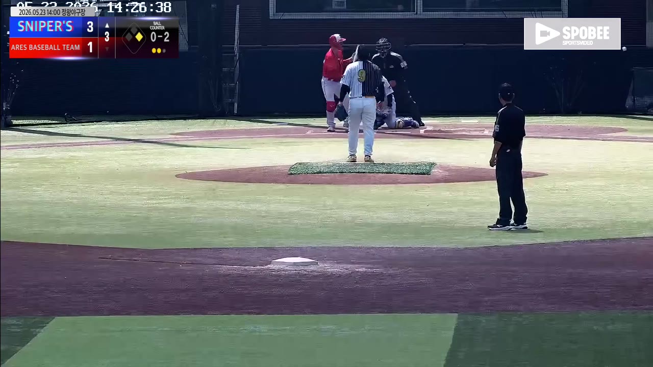 이영승(51번, SNIPER'S) 사구 클립 | vs ARES BASEBALL TEAM(ASURA) | 5/23 (정왕야구장)