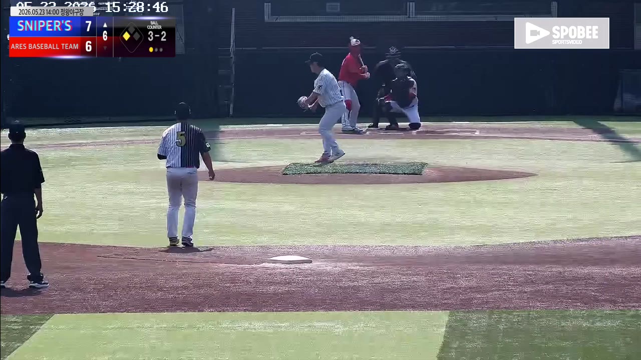 이영승(51번, SNIPER'S) 볼넷 클립 | vs ARES BASEBALL TEAM(ASURA) | 5/23 (정왕야구장)