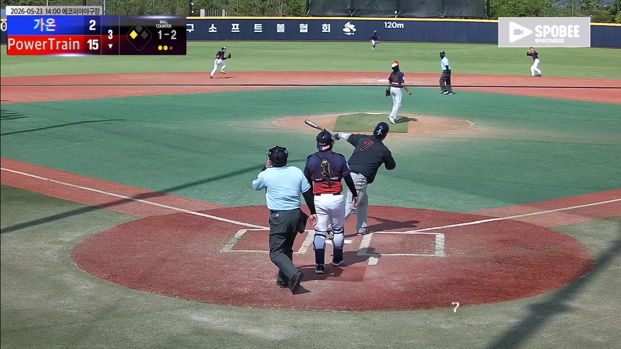 이민재(7번, PowerTrain) 1루타 클립 | vs 가온 | 5/23 (에코피아야구장)