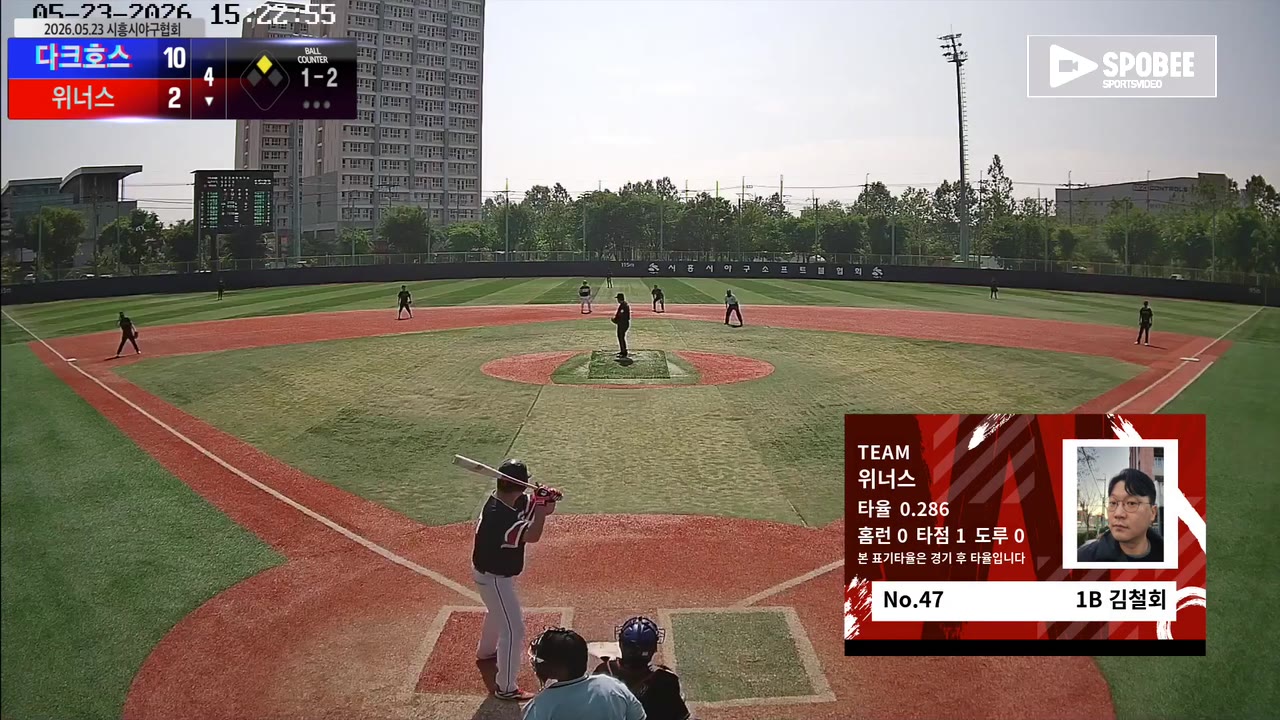 김철회(47번, 위너스) 실책 클립 | vs 다크호스 | 5/23 (소망야구장)