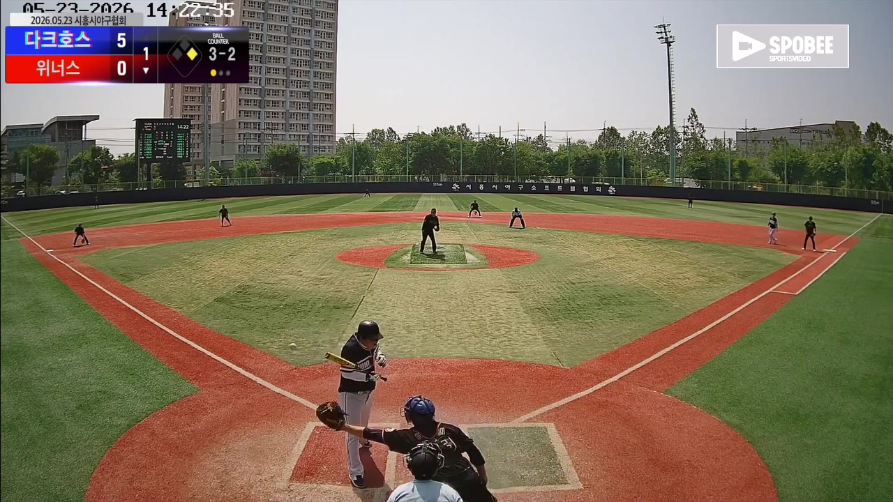 고영민(24번, 위너스) 사구 클립 | vs 다크호스 | 5/23 (소망야구장)