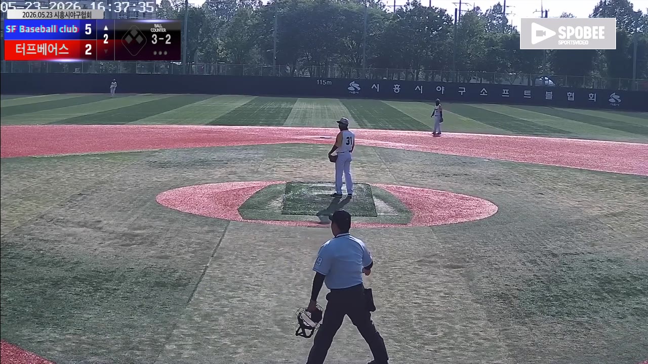 주영민(77번, SF Baseball club) 홈런 클립 | vs 터프베어스 | 5/23 (소망야구장)