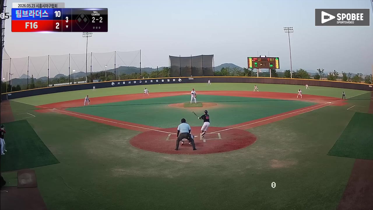 김재홍(91번, F16) 1루타 클립 | vs 팀브라더스 | 5/23 (에코피아야구장)