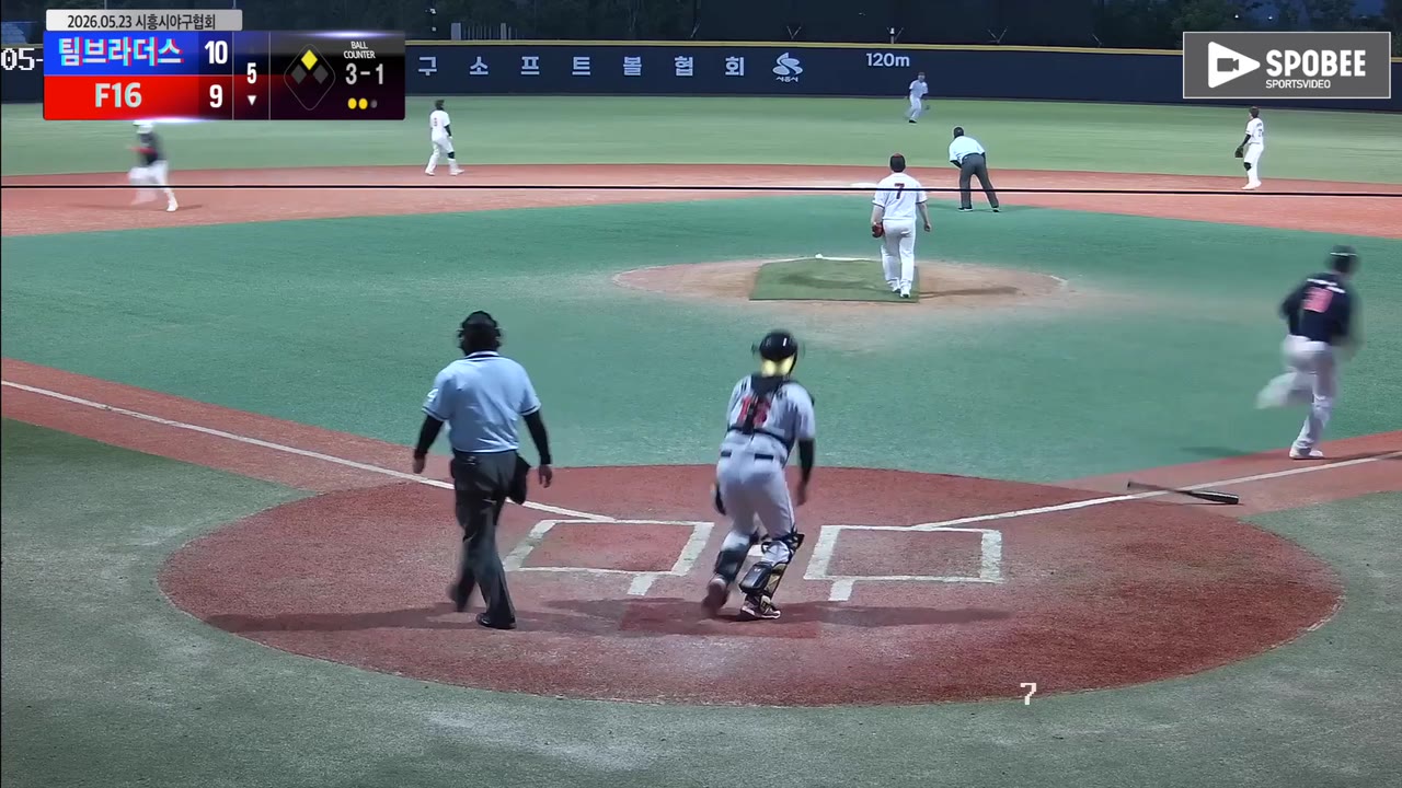 정윤섭(3번, F16) 1루타 클립 | vs 팀브라더스 | 5/23 (에코피아야구장)
