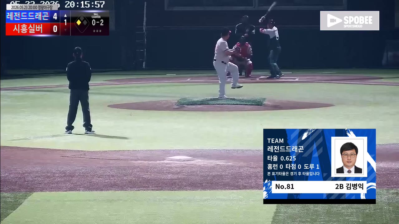 김병익(81번, 레전드드래곤) 실책 클립 | vs 시흥실버 | 5/23 (정왕야구장)