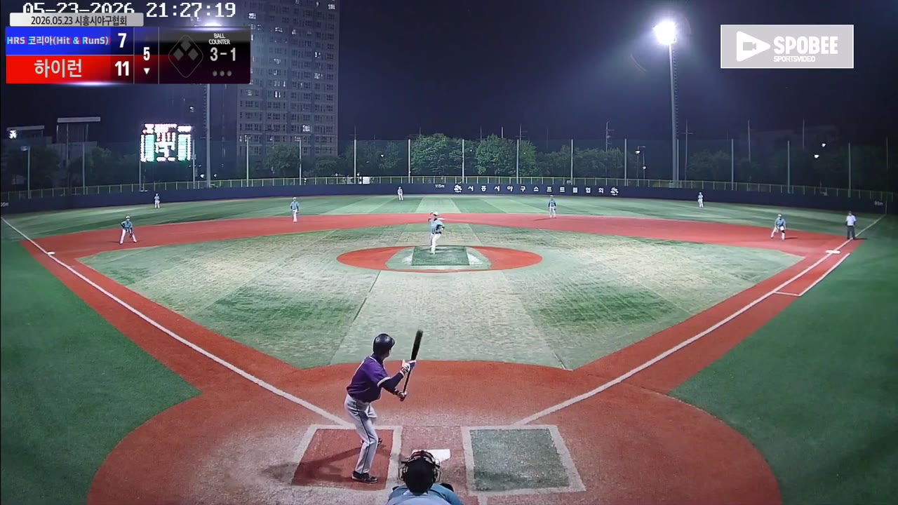 김철진(7번, 하이런) 볼넷 클립 | vs HRS 코리아(Hit & RunS) | 5/23 (소망야구장)