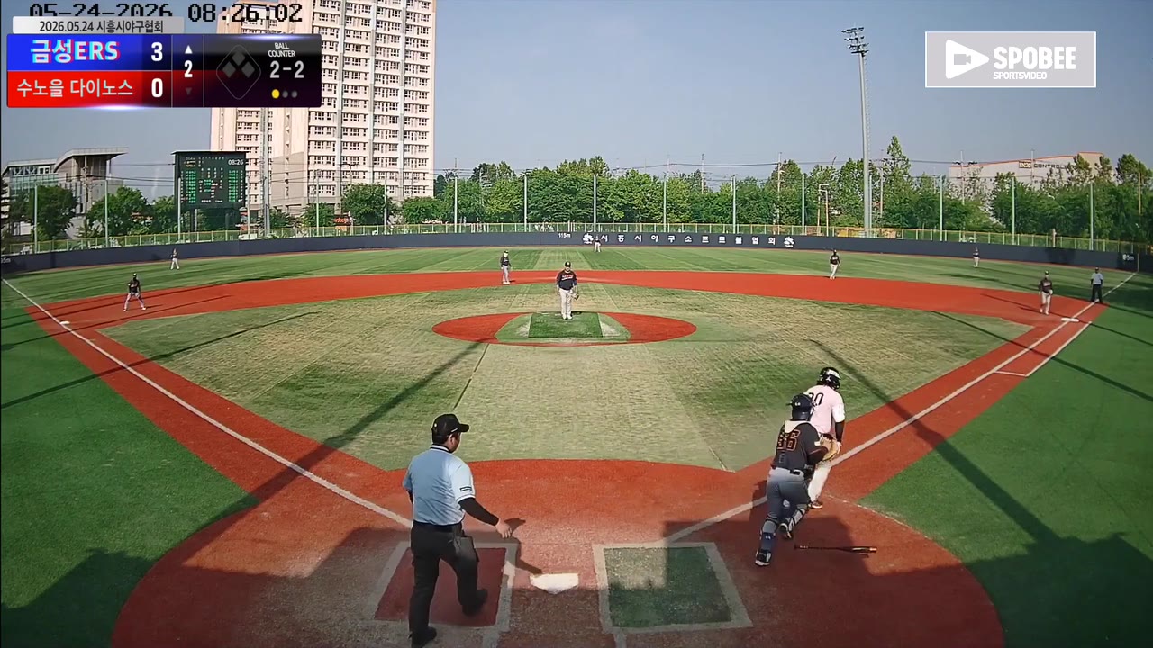 오지우(90번, 금성ERS) 낫아웃 클립 | vs 수노을 다이노스 | 5/24 (소망야구장)
