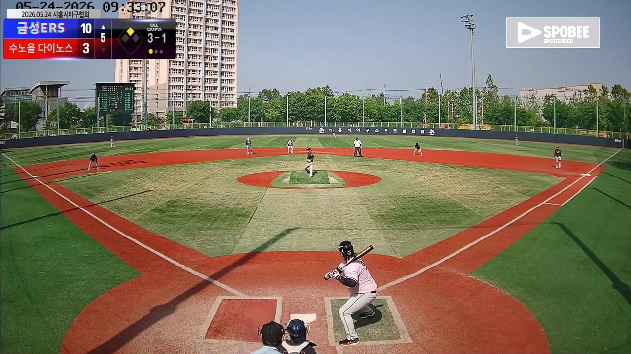 오지우(90번, 금성ERS) 1루타 클립 | vs 수노을 다이노스 | 5/24 (소망야구장)