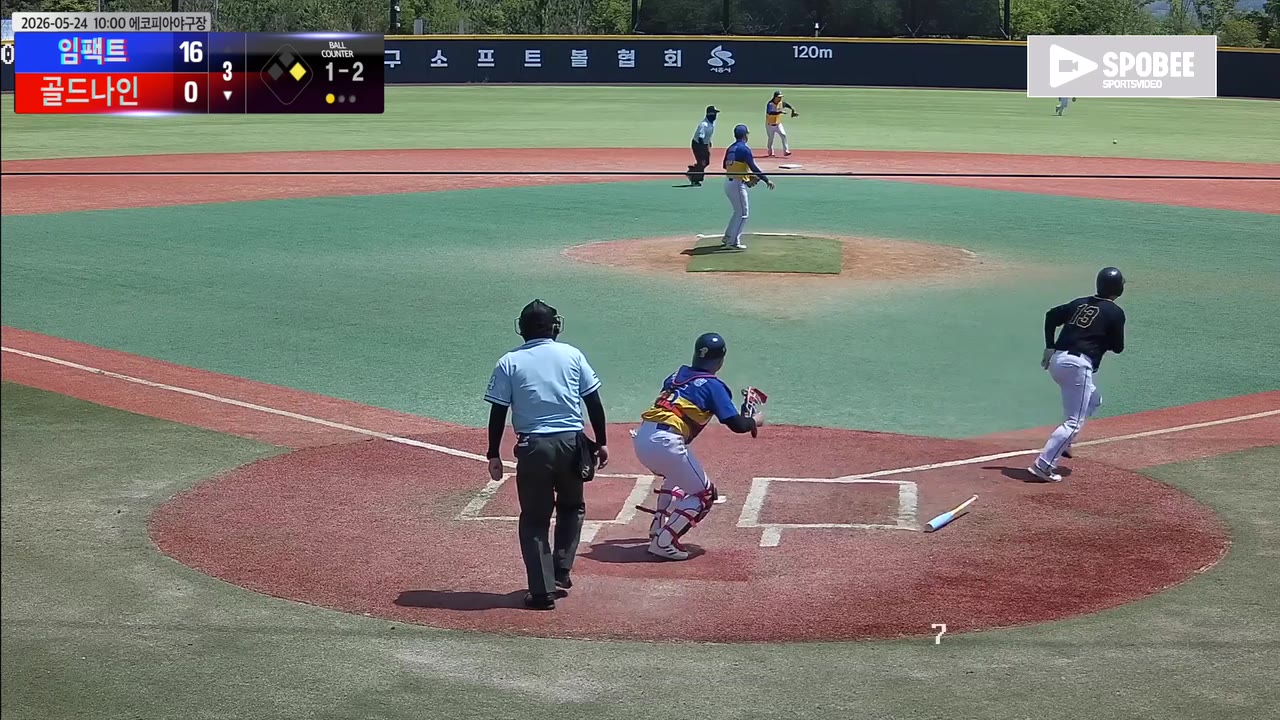 전주영(13번, 골드나인) 1루타 클립 | vs 임팩트 | 5/24 (에코피아야구장)