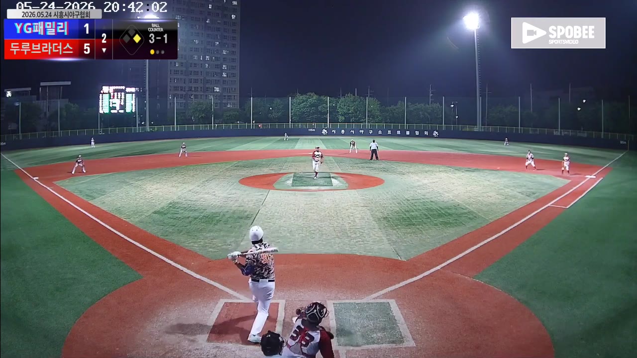배대진(99번, 두루브라더스) 2루타 클립 | vs YG패밀리 | 5/24 (소망야구장)