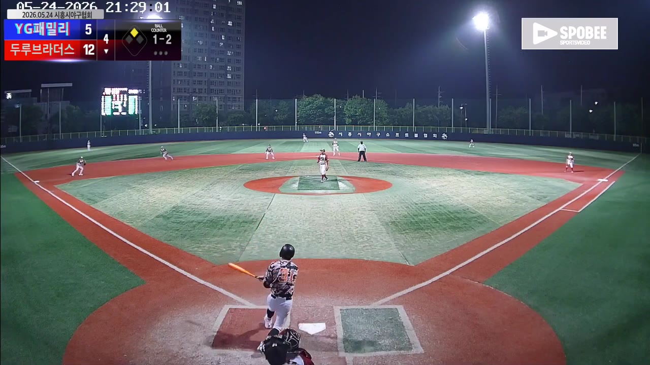 유원석(31번, 두루브라더스) 1루타 클립 | vs YG패밀리 | 5/24 (소망야구장)