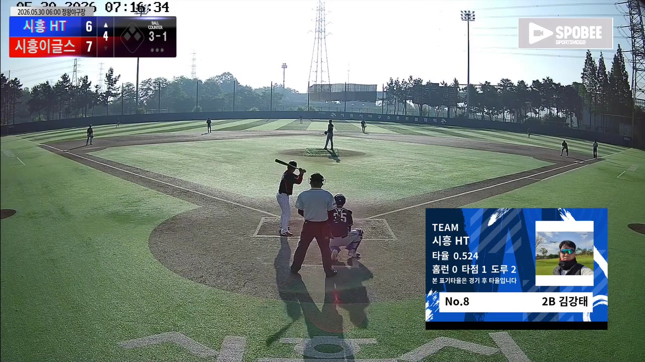 김강태(8번, 시흥 HT) 2루타 클립 | vs 시흥이글스 | 5/30 (정왕야구장)