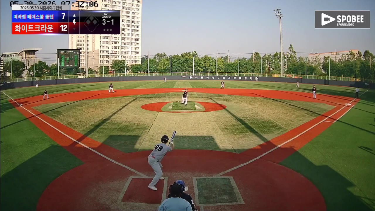 김기남(53번, 미라벨 베이스볼 클럽) 볼넷 클립 | vs 화이트크라운 | 5/30 (소망야구장)