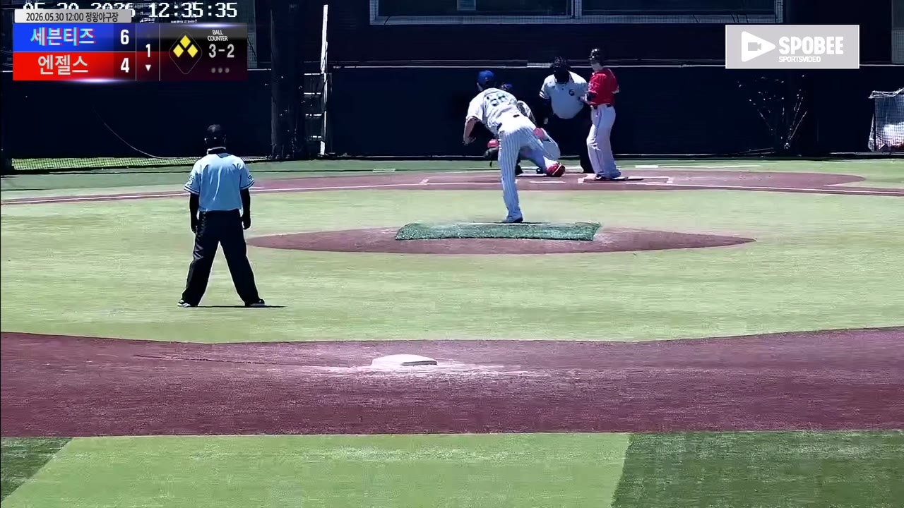 구본청(9번, 엔젤스) 볼넷 클립 | vs 세븐티즈 | 5/30 (정왕야구장)