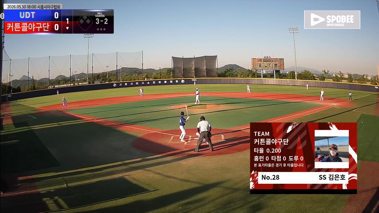 김은호(28번, 커튼콜야구단) 볼넷 클립 | vs UDT | 5/30 (에코피아야구장)