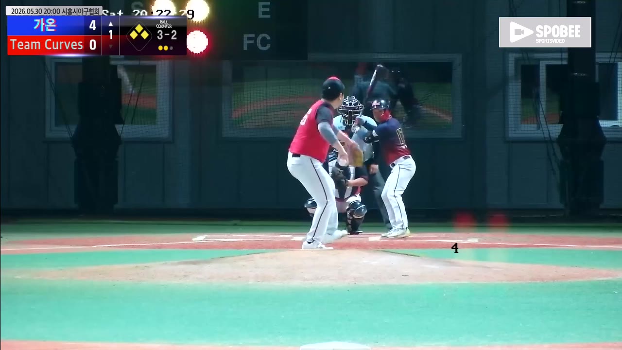 원상석(17번, 가온) 실책 클립 | vs Team Curves | 5/30 (에코피아야구장)