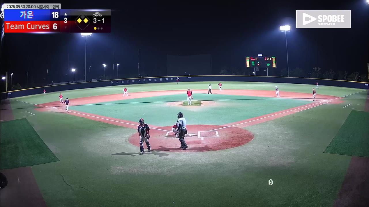 유종탁(29번, 가온) 볼넷 클립 | vs Team Curves | 5/30 (에코피아야구장)